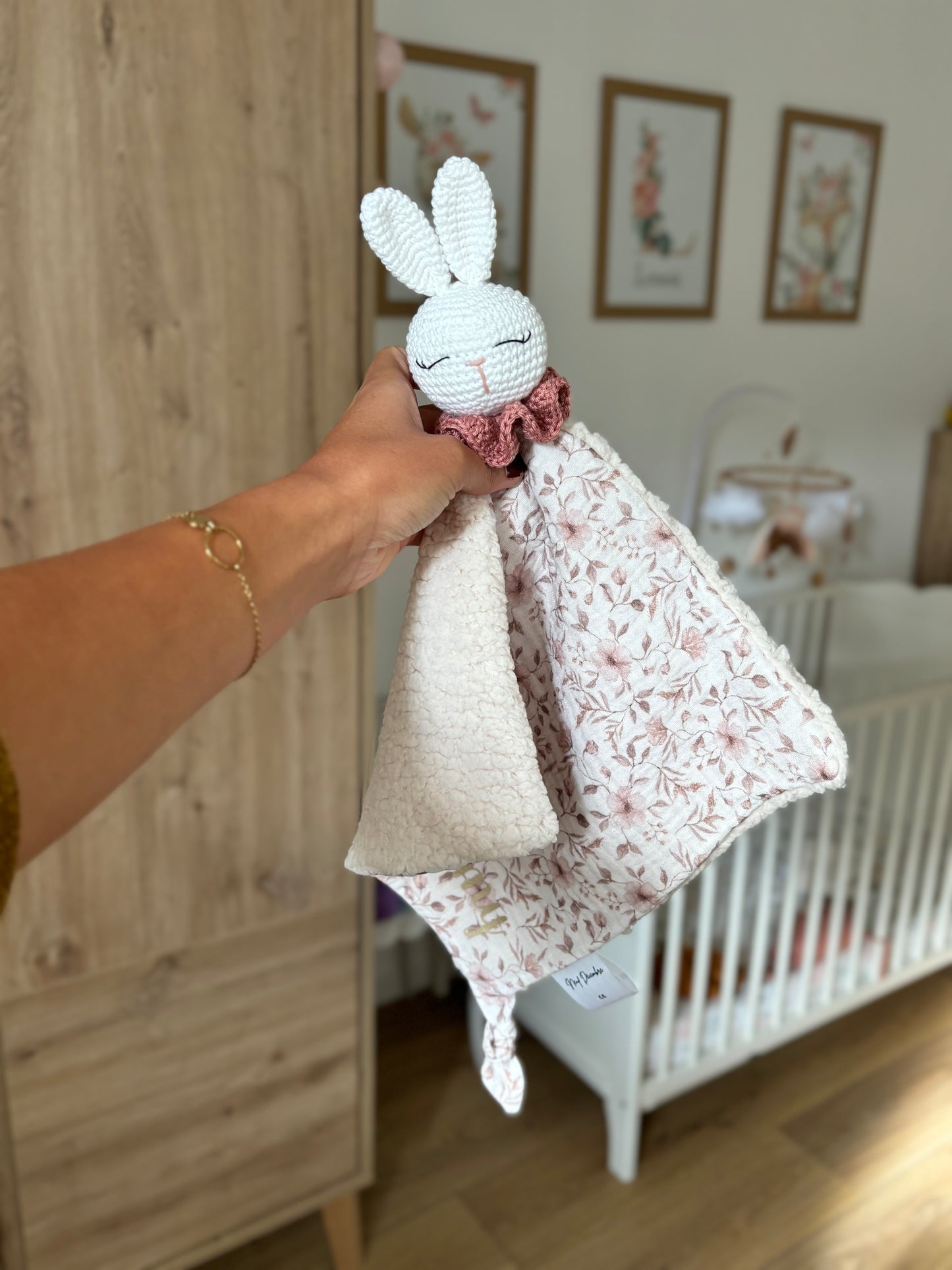 Doudou lapin Lison à personnaliser